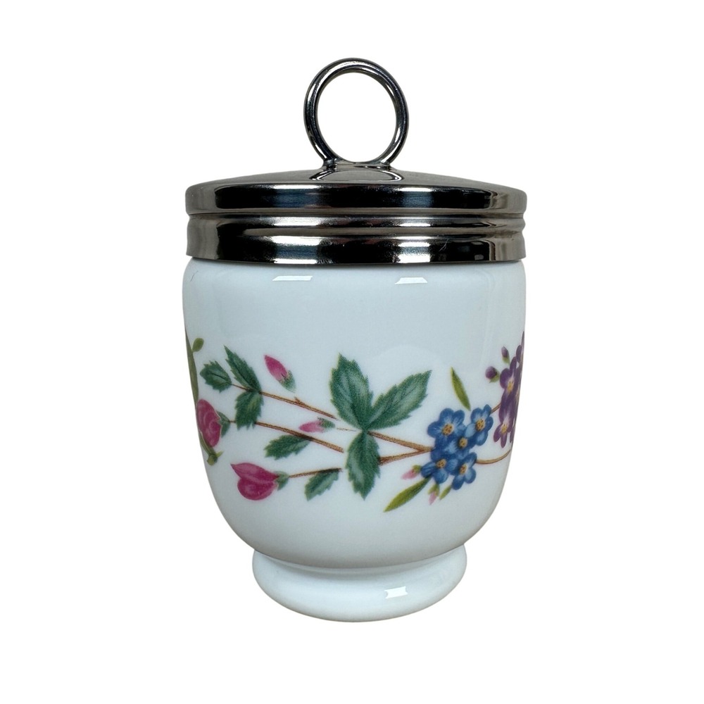Royal Worcester Egg Coddler Fine Porcelain Fairfield Wildflower Floral England
